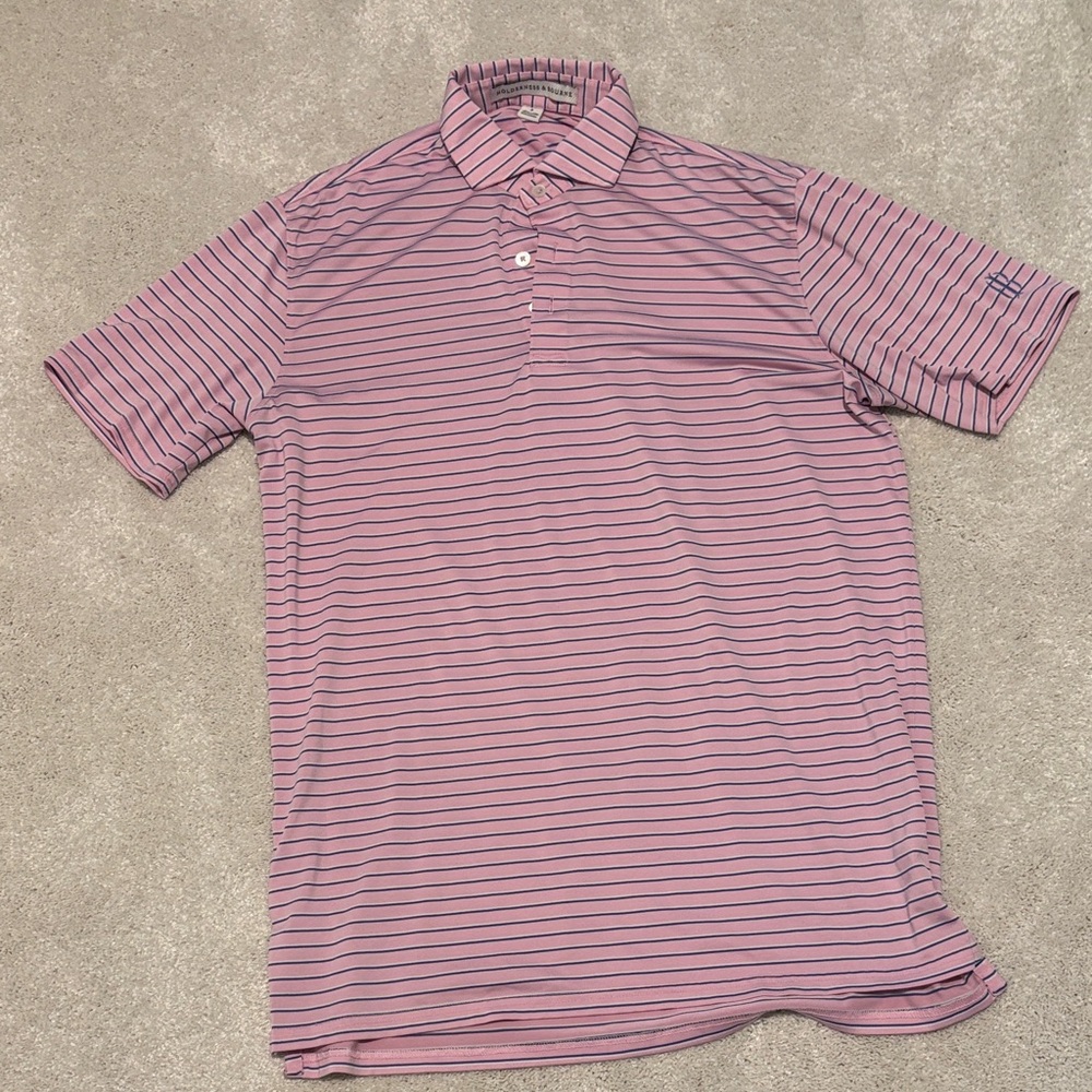 Striped Pink Men's Polo Shirt